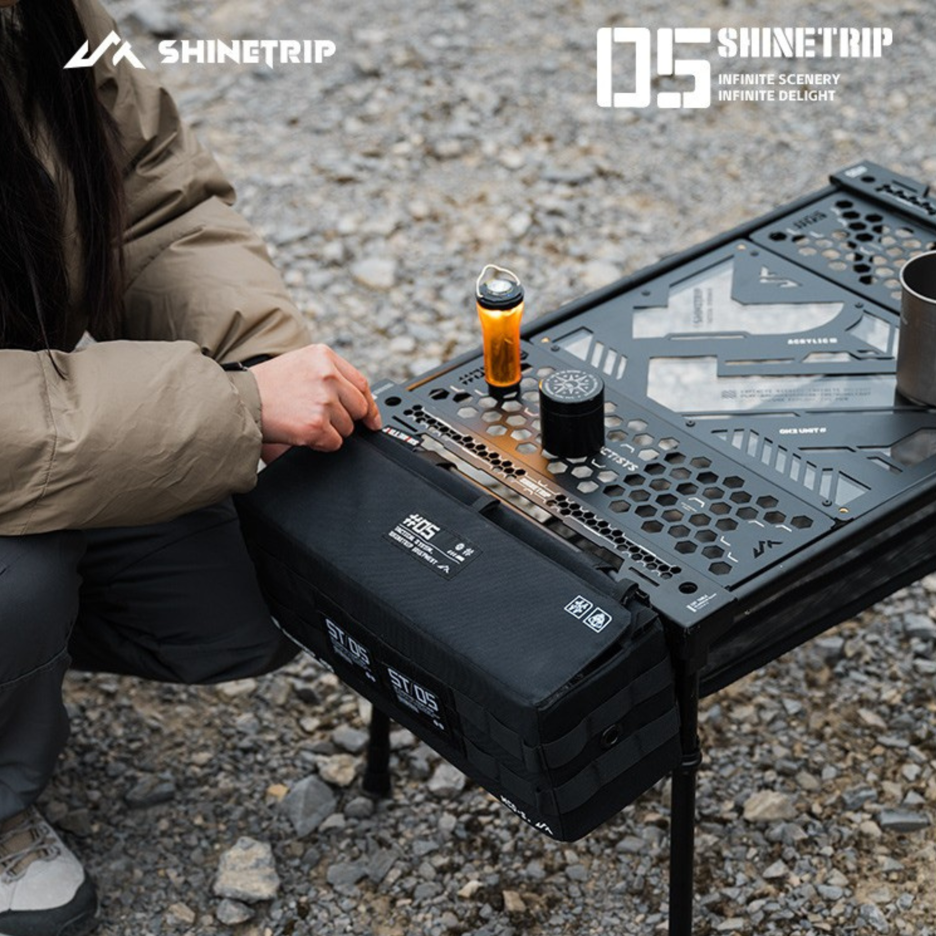 ShineTrip ST-05 Series Tactical Cube Table with Top