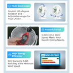 Lemoistar FA7 10000mAh Rechargeable Clip Fan