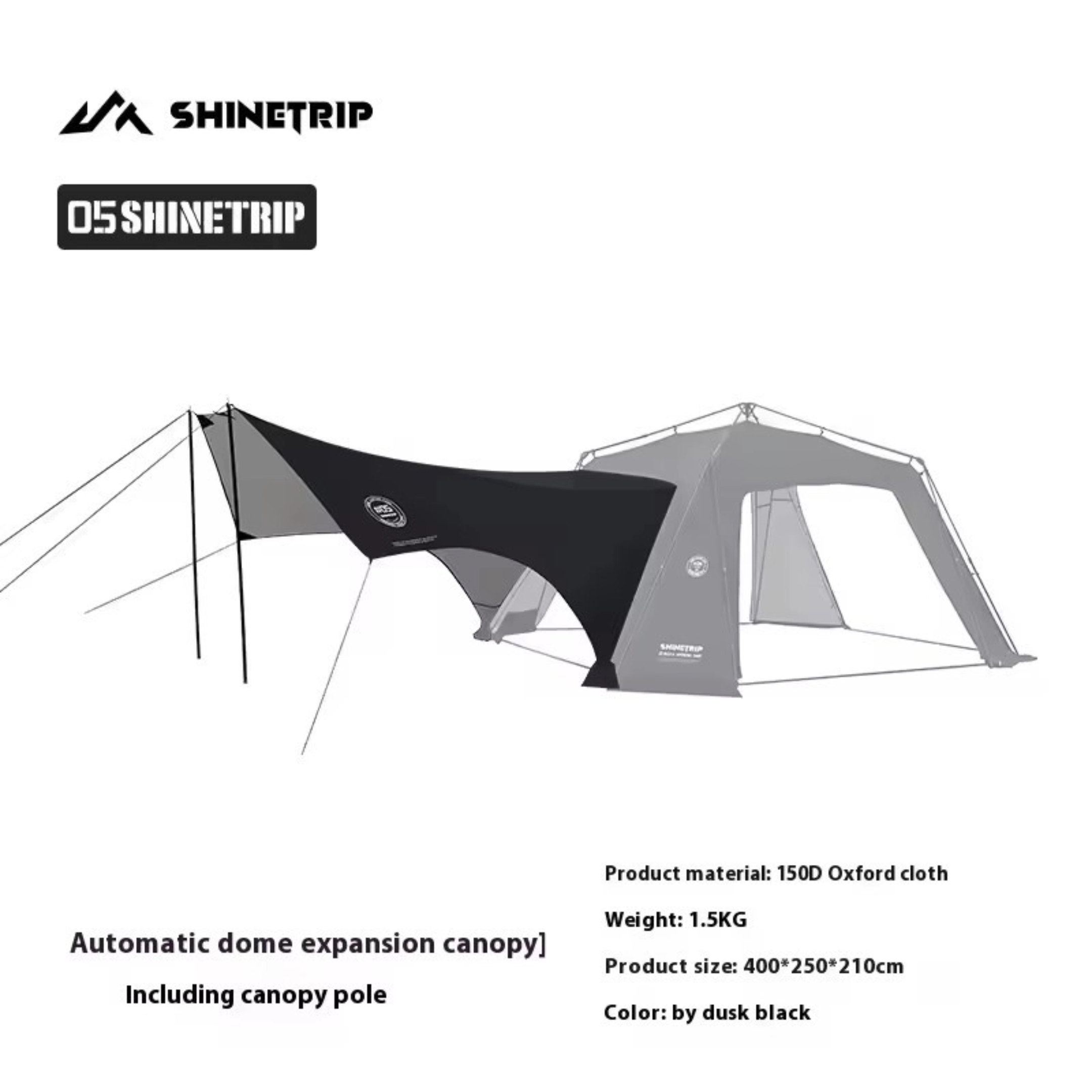 ShineTrip 05 Series Automatic Dome Skylight Extension Canopy