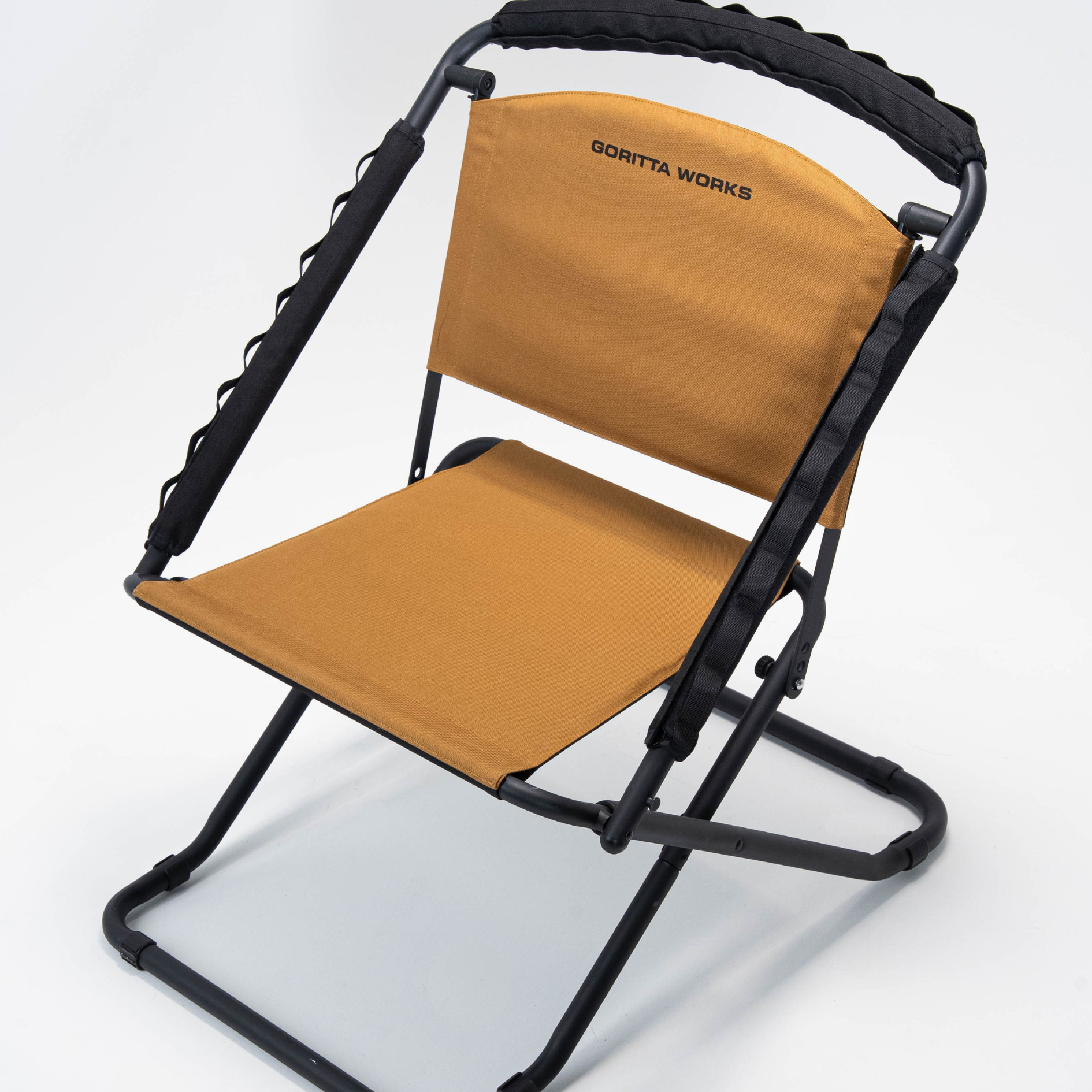 Goritta Works Height-Adjustable Folding Outdoor Camping Chair - Black/Coyote Tan