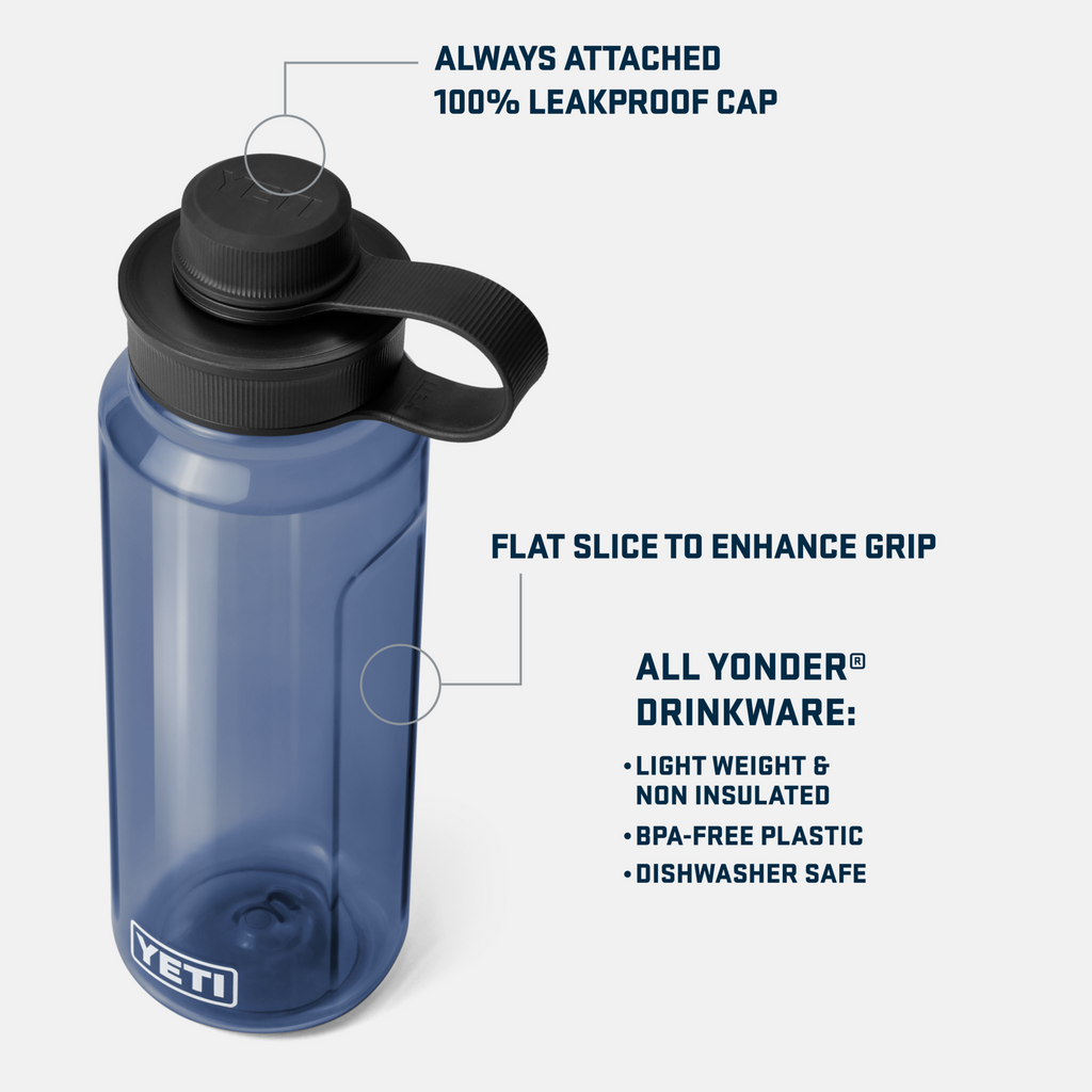 YETI Yonder® 34 OZ (1L) Water Bottle with Tether Cap