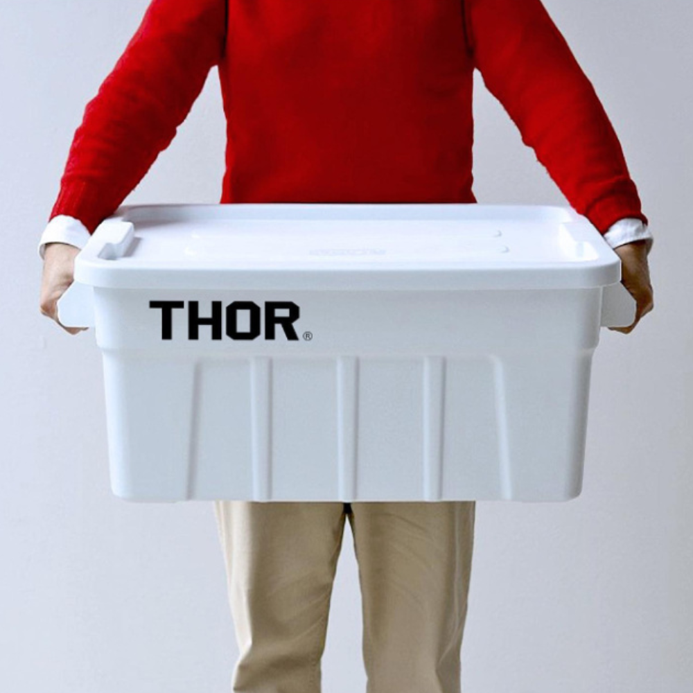 THOR Tote Box With Lid - 53L Medium Capacity Storage Container