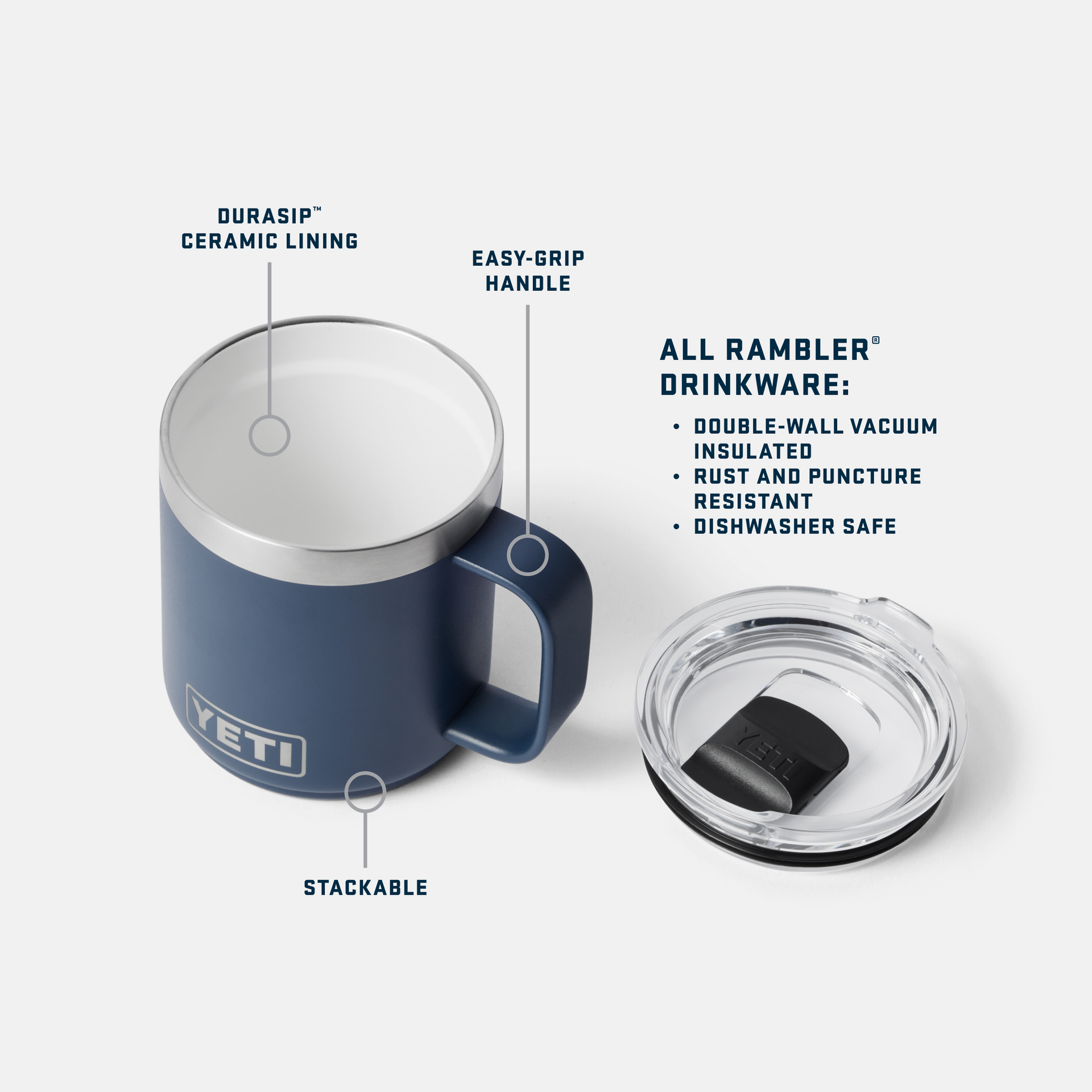 YETI Rambler® 10 OZ Stackable Mug With Durasip™ Ceramic Lining