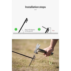 Naturehike Large Stainless Steel Tent Peg - Silver