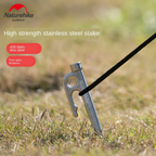 Naturehike Large Stainless Steel Tent Peg - Silver