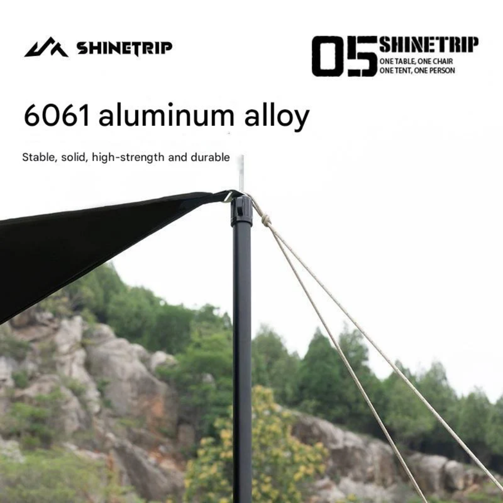 ShineTrip 05 Series Fully Retractable Canopy Pole 2.3m - Black