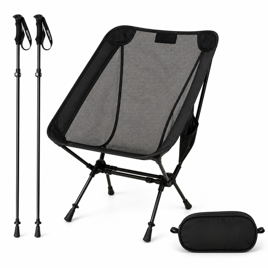 Goritta Works 2 in 1 Walking Stick Chair - Black