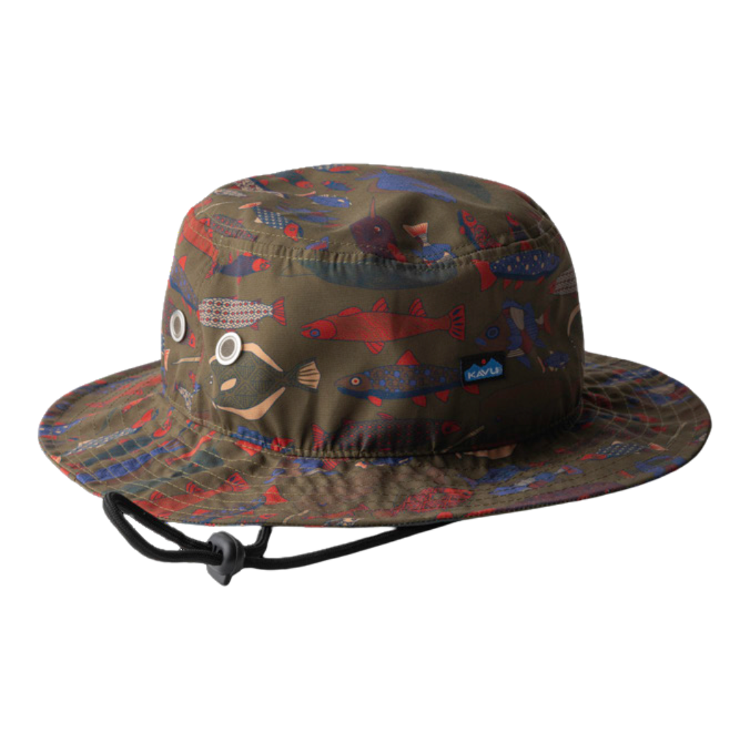 Kavu BFE Wide Brim Bucket Hat with Chin Strap