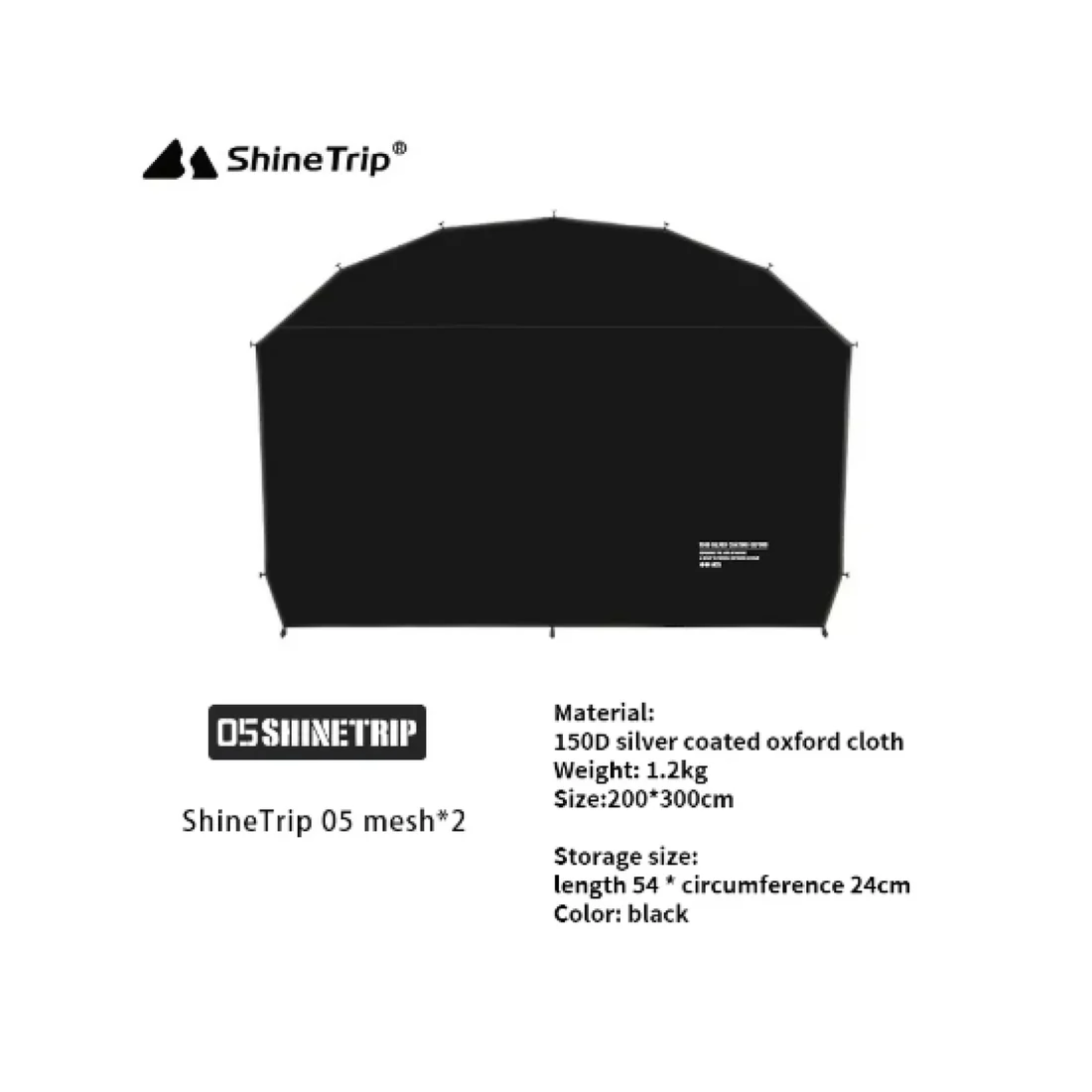 ShineTrip 05 Series Dome Canopy Zipper Sidewalls