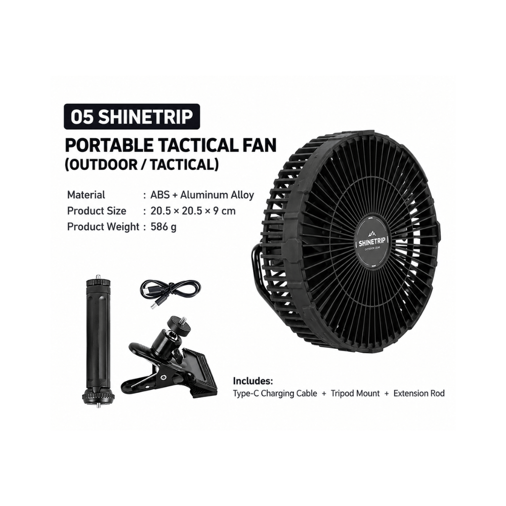 ShineTrip ST-05 Series Rotor Tactical Fan CK