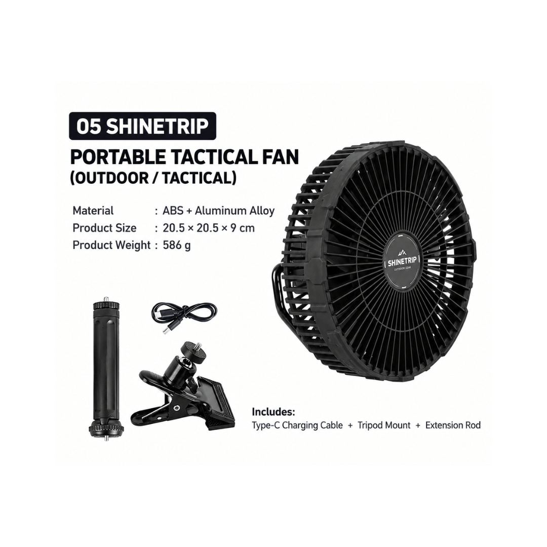 ShineTrip ST-05 Series Rotor Tactical Fan CK