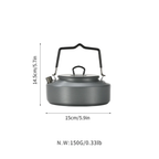 Campingmoon Anodized Camping Kettle 0.8L
