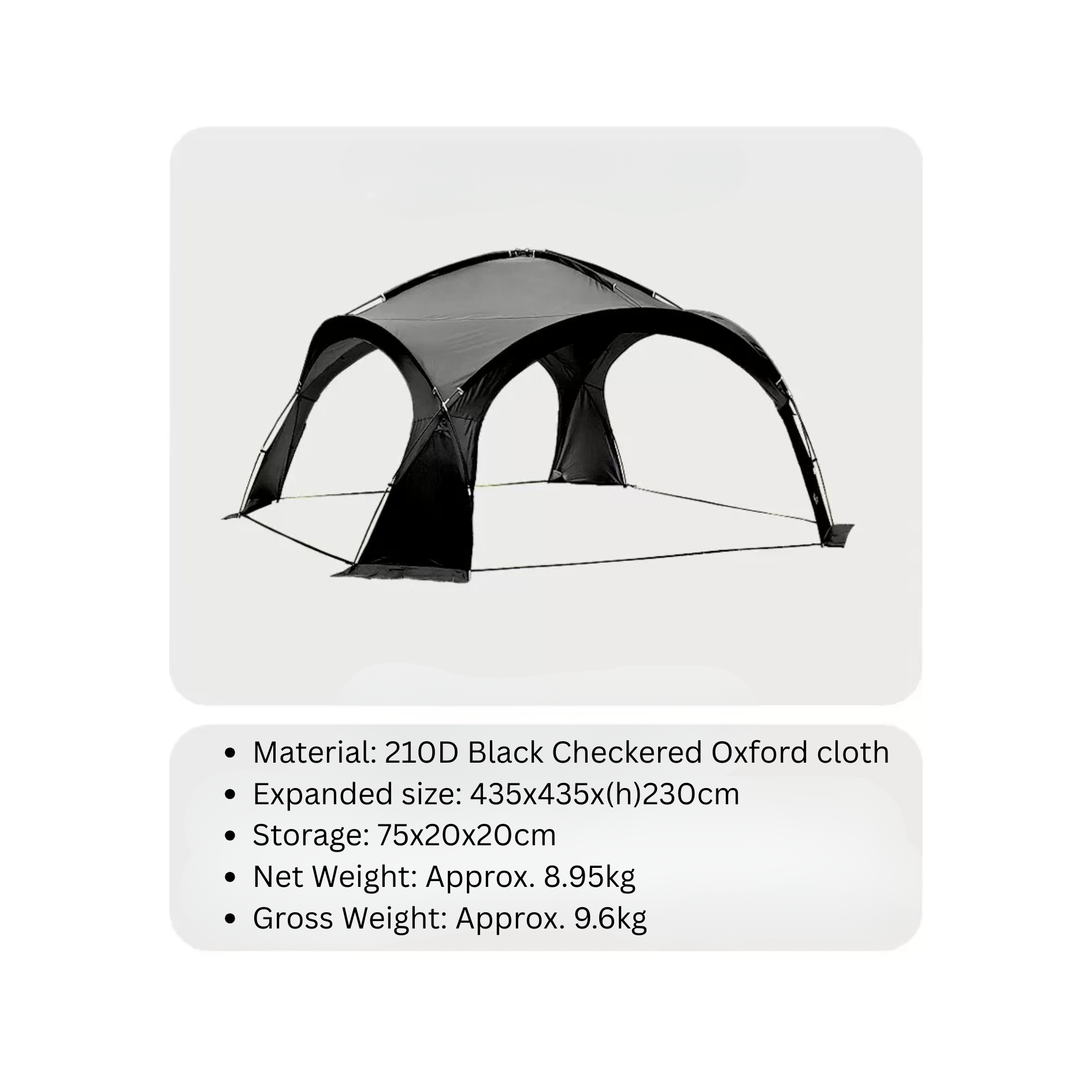Stoic Dome Canopy - Black