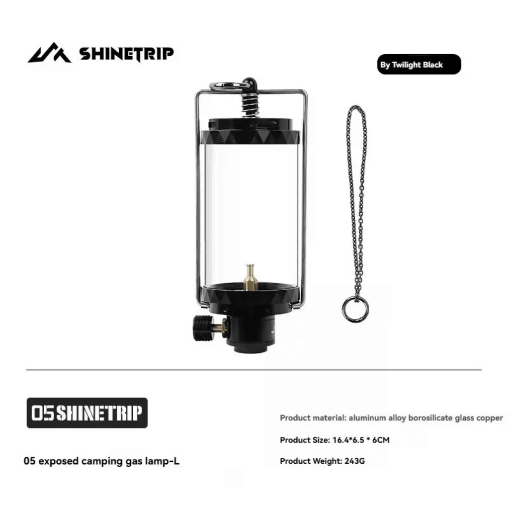ShineTrip ST-05 Series Dewlight Camping Gas-Style Lantern  Large  – Black