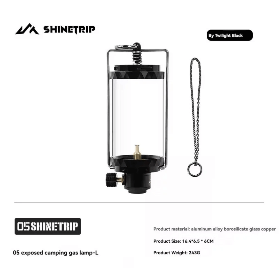 ShineTrip ST-05 Series Dewlight Camping Gas-Style Lantern  Large  – Black