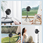 Lemoistar FT11 16000mAh Ultra-Quiet 12-inch Adjustable Tripod Fan