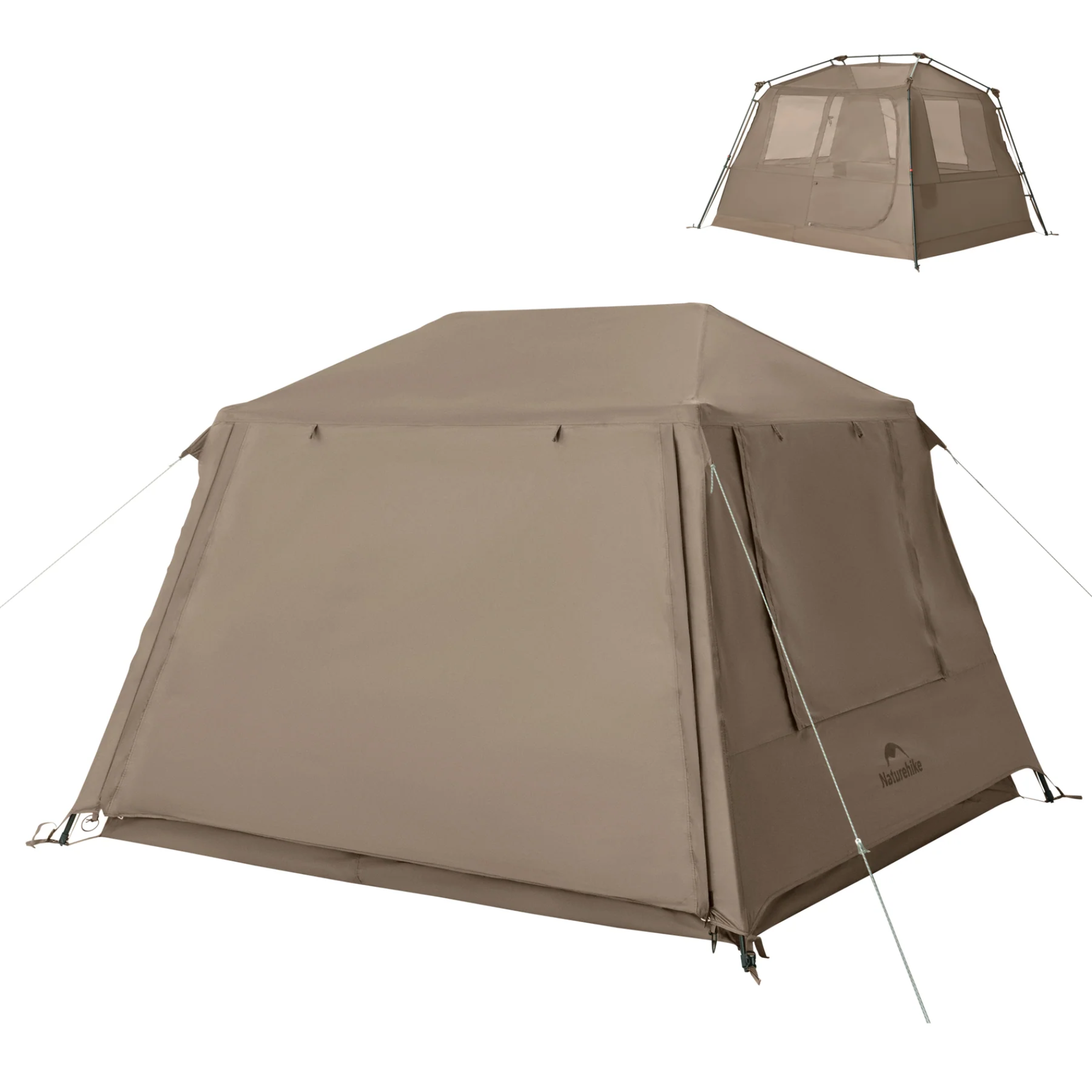 Naturehike Village 5.0 2 Generation Quick Open Tent - Brown