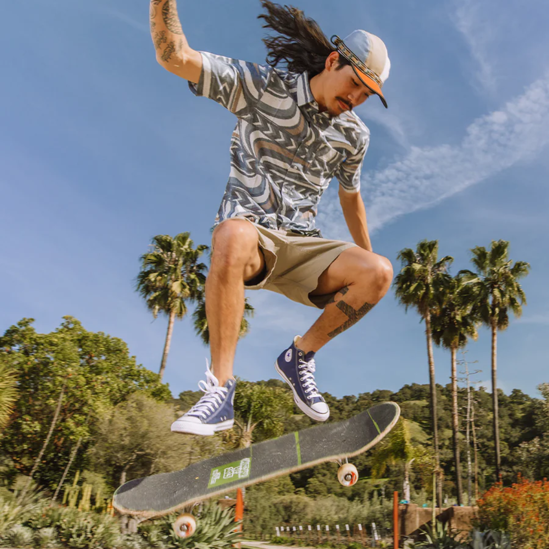 Kavu Chilli Lite Cotton Shorts with Built-In Belt