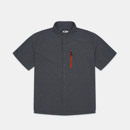 KZM Out Pocket Short-Sleeved Shirt - Charcoal