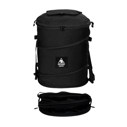 OneTigris Camping 45L Folding Trash Can - Black