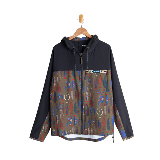 Kavu River Throwshirt Unisex Jacket - Fish Tessellate