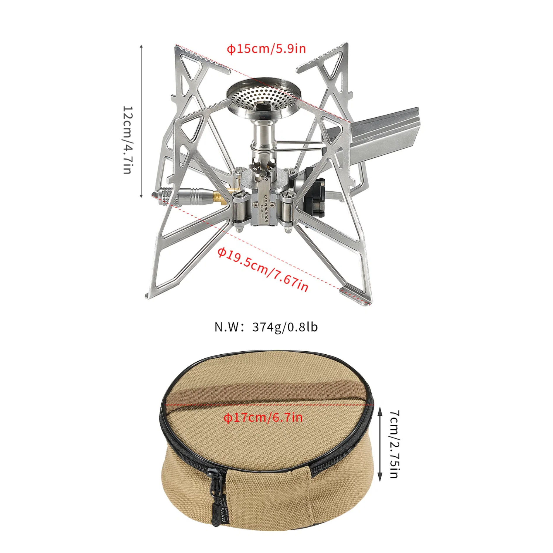 Campingmoon Butane Camping Stove Igniter