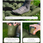 Naturehike Inflatable Cushion Bed Single 6.5 - Army Green
