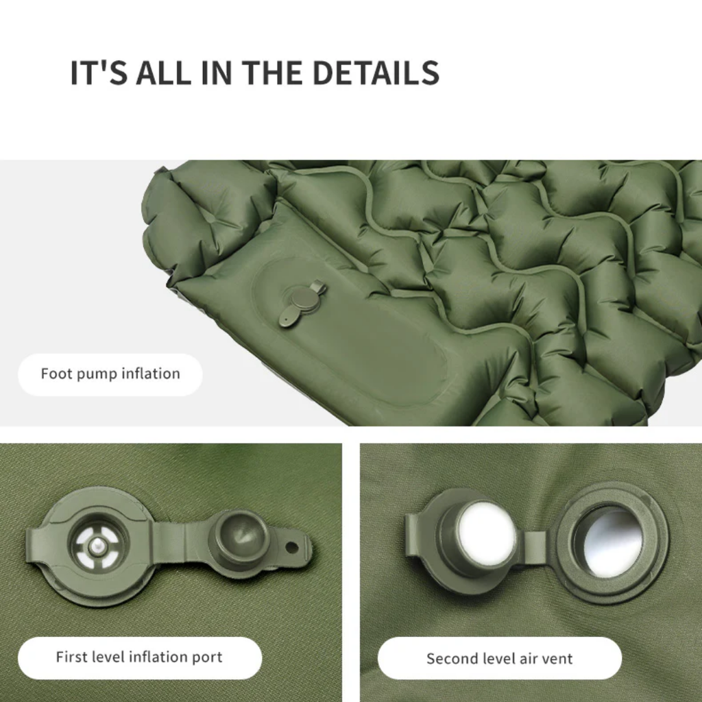 Naturehike Inflatable Cushion Bed Single 6.5 - Army Green
