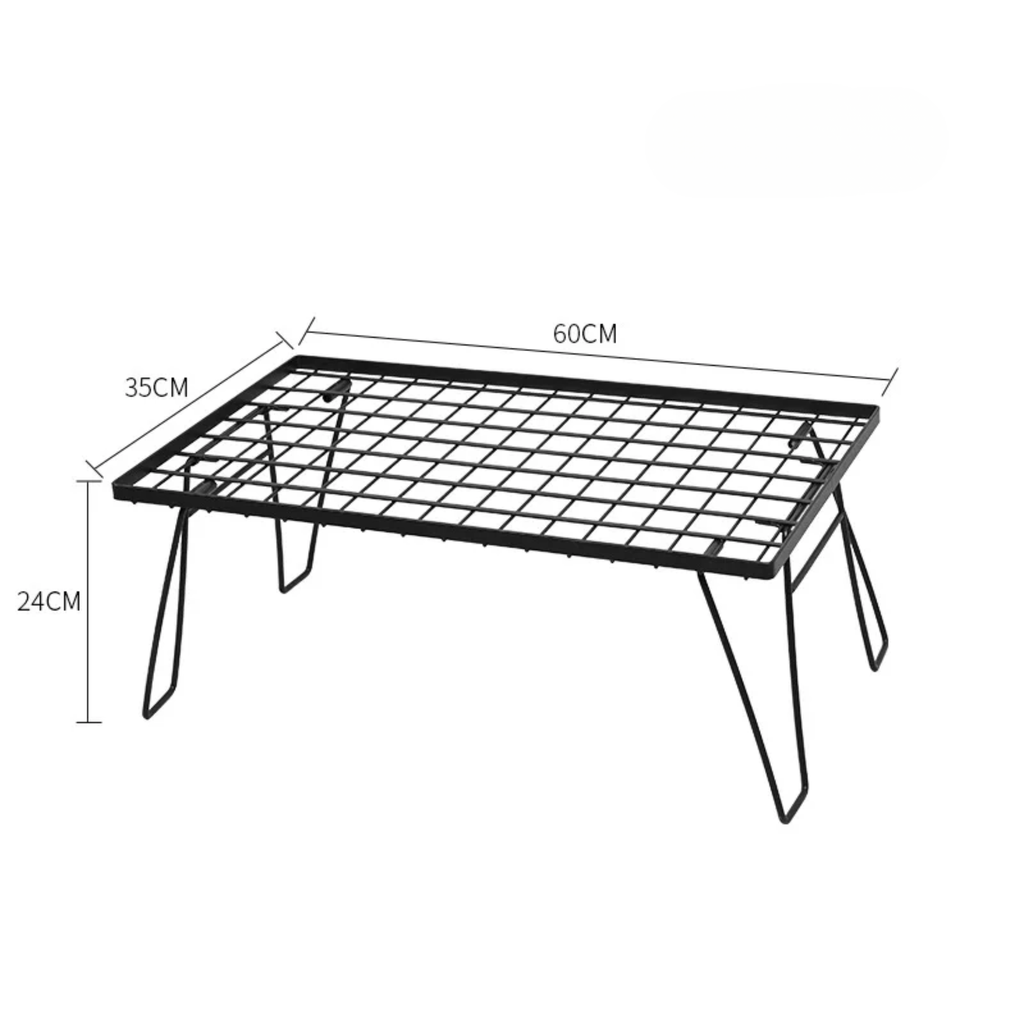 ShineTrip ST-Checkered Iron Mesh Table - Black