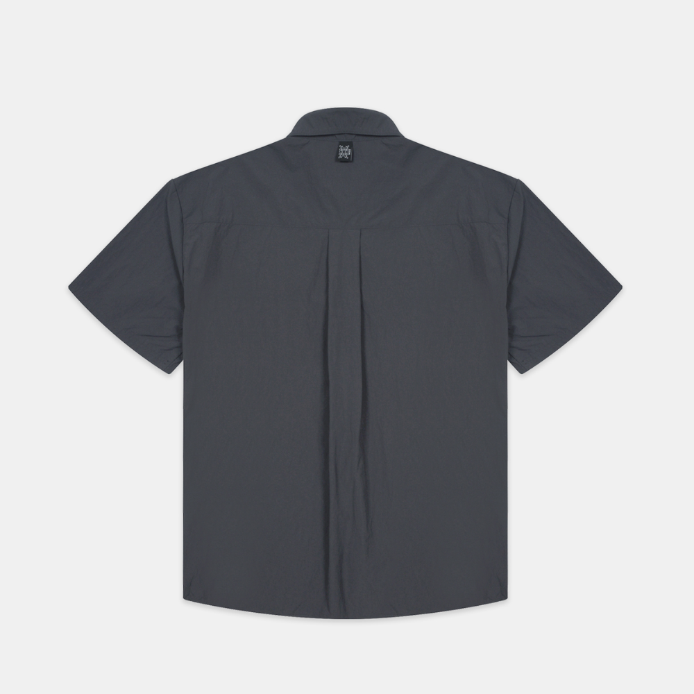 KZM Out Pocket Short-Sleeved Shirt - Charcoal