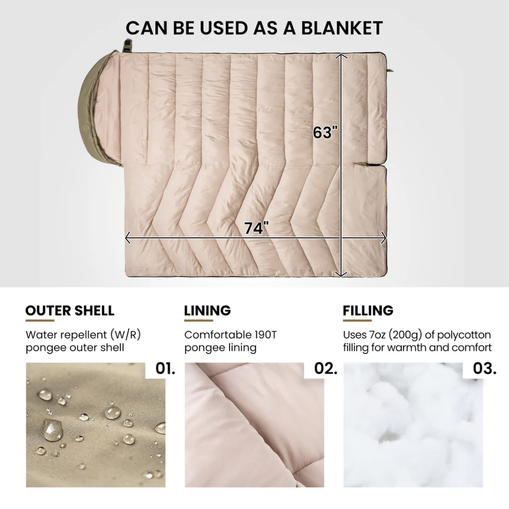 OneTigris Trailnap Sleeping Bag - Od Green