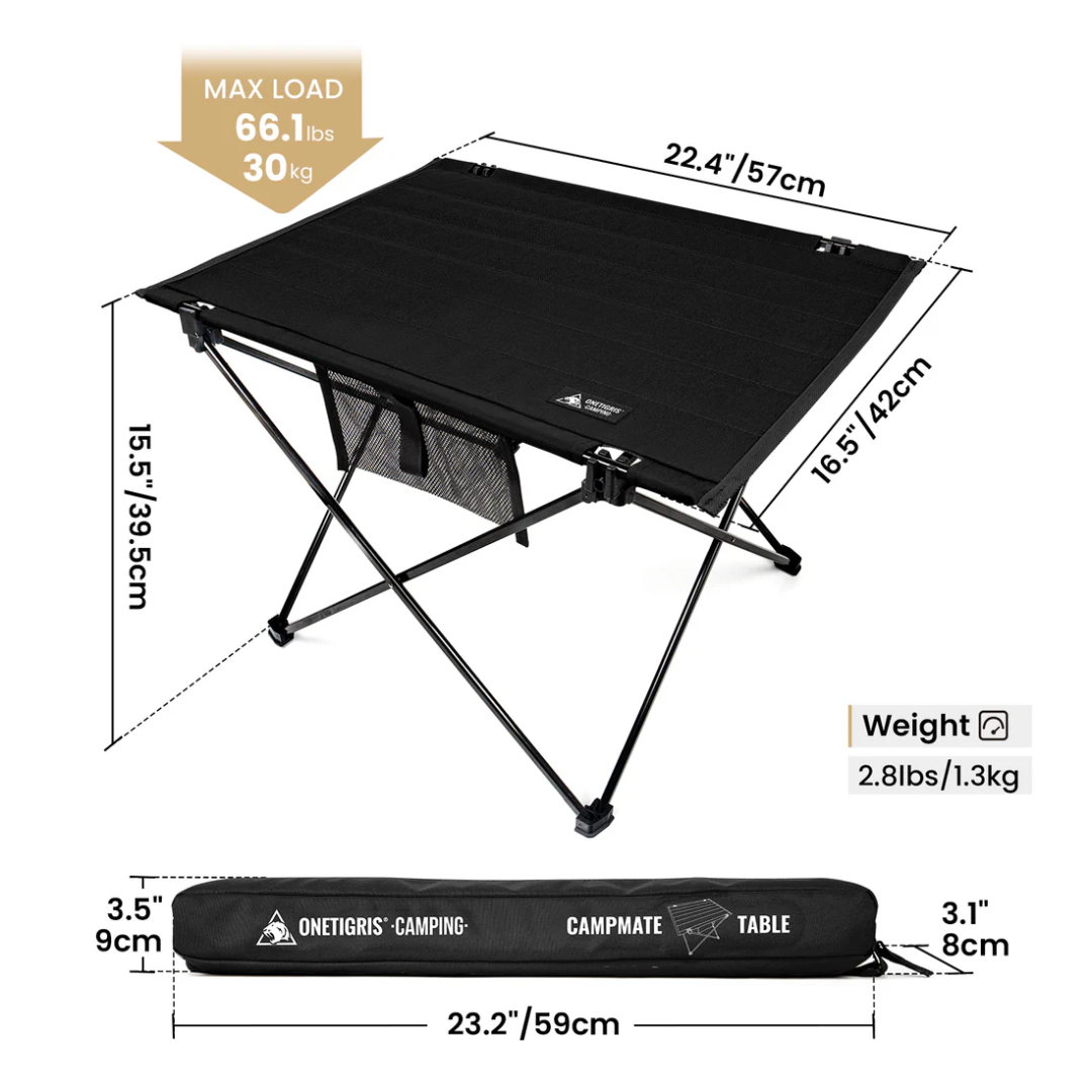 OneTigris Camp Mate Camping Table 08 - Black