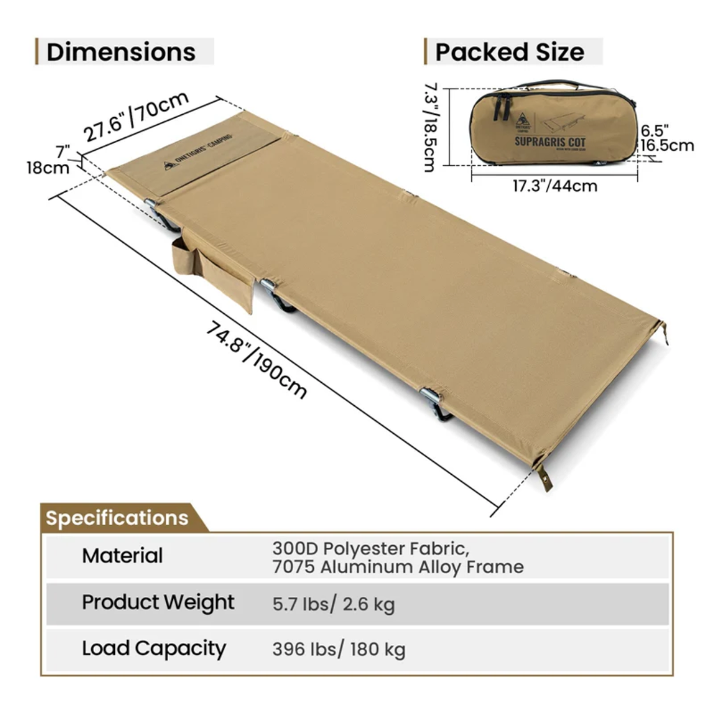 OneTigris Supragris Camping Cot