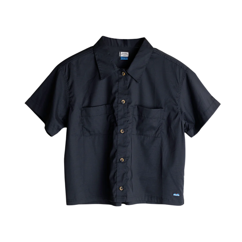 Kavu Sea La Vie Womens Cropped Short Sleeve Button-Up Shirt