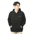 Snow Peak Logo Zip Up Hoodie - Black