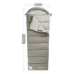 Naturehike M180 Envelope Washable Cotton Sleeping Bag with Hood Left Zipper - Green