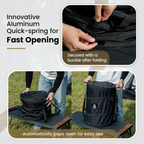 OneTigris Camping 45L Folding Trash Can - Black