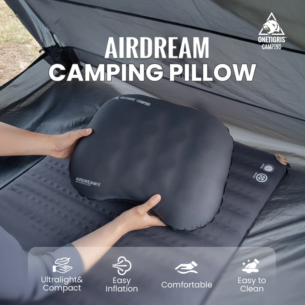 OneTigris Airdream Inflating Pillow -  Deep Gray
