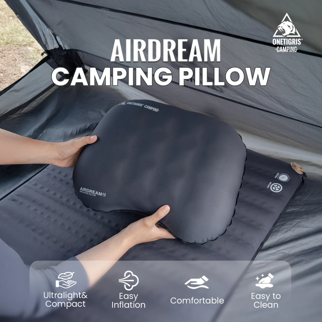 OneTigris Airdream Inflating Pillow -  Deep Gray