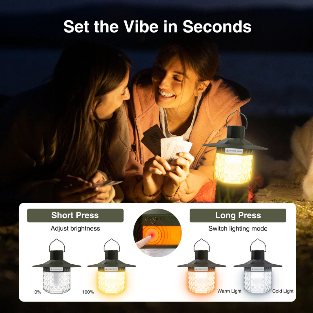 OneTigris LED Camping Lantern - Ranger Green