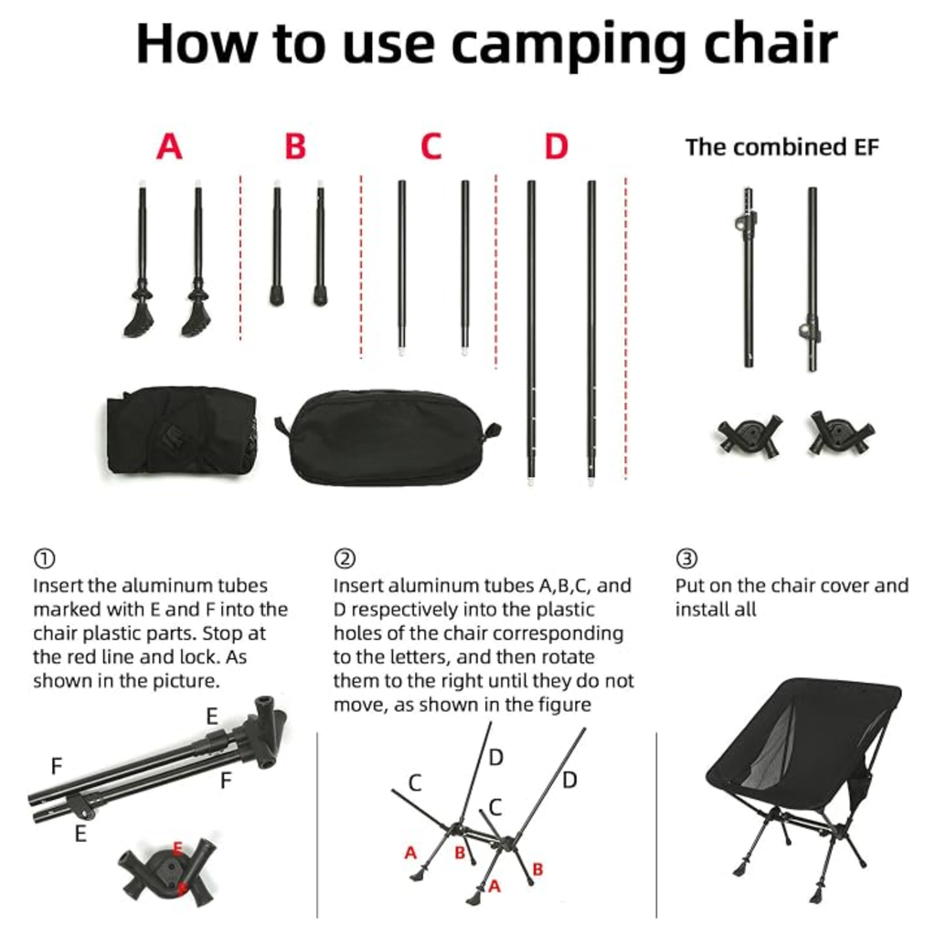 Goritta Works 2 in 1 Walking Stick Chair - Black