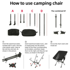 Goritta Works 2 in 1 Walking Stick Chair - Black