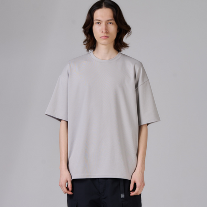 KZM Geopath Artwork Short Sleeve T-Shirt Light Grey