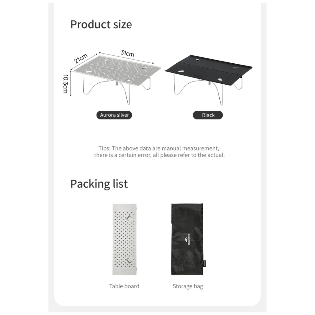Naturehike Yamami X01 Portable Folding Table S/10