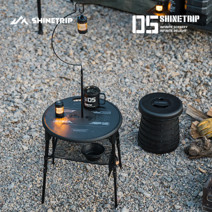ShineTrip ST-05 Series High/Low Tactical Round Table Set Black