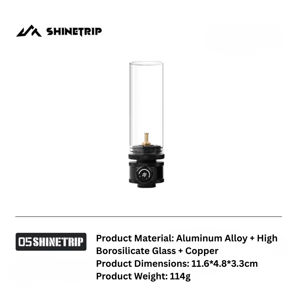 ShineTrip ST-05 Series Dewlight Camping Gas-Style Lantern Small/Large  – Black