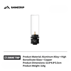 ShineTrip ST-05 Series Dewlight Camping Gas-Style Lantern Small/Large  – Black