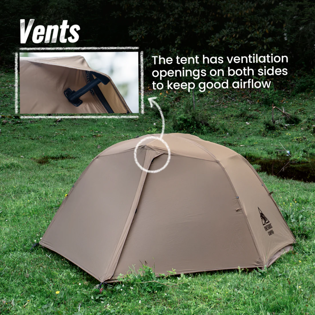 OneTigris Cosmitto Backpacking Tent (Single) - Coyote Brown