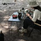 ShineTrip ST-Checkered Iron Mesh Table - Black