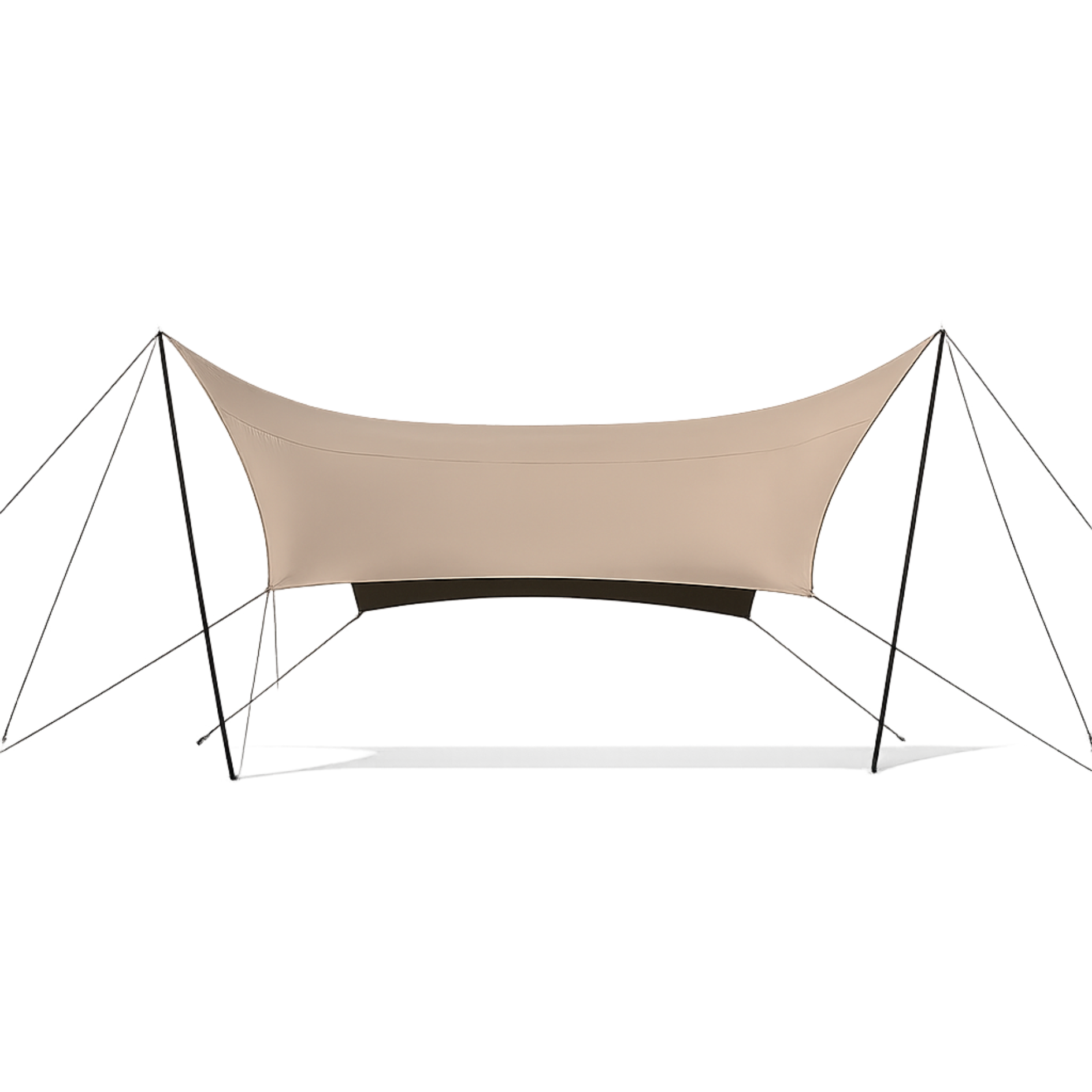 Hexagon Black PU Coated Oxford Tarp - Khaki